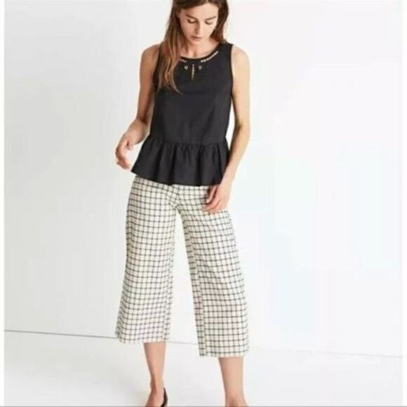 Madewell sleeveless embroidered peplum  top XXS BoxK - Picture 10 of 10